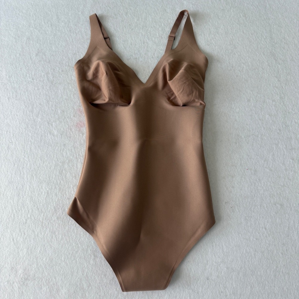 SKIMS Core Sculpt‎ Plunge Unlined Bodysuit Womens XL Sienna Shapewear